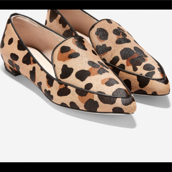 cole haan leopard loafers